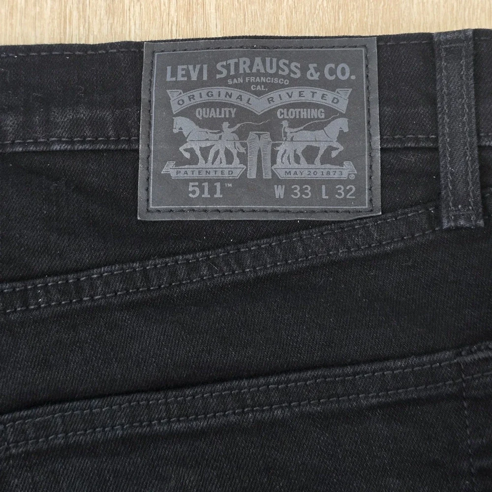Levi’s 511 Slim Black Jeans Mens 33x32 Denim Classic